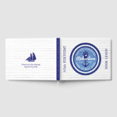 50e verjaardag Kapitein Nautical Rope Anker Helm Gastenboek (Volledig)