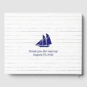 50e verjaardag Kapitein Nautical Rope Anker Helm Gastenboek (Achterkant)