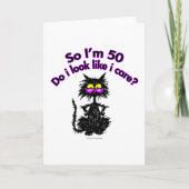 50e verjaardag kat kaart (Voorkant)