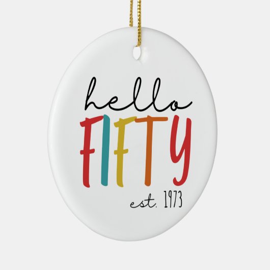 50e verjaardag keramisch ornament (Rechts)