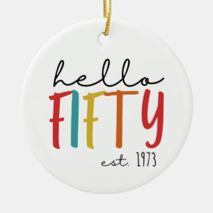 50e verjaardag keramisch ornament