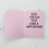 50E VERJAARDAG KICK STRETCH KICK WENSKAART BEDANKKAART (Binnen)