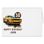 50e verjaardag klassieke Amerikaanse spierwagen (Voorkant Horizontaal)