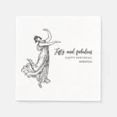 50e verjaardag Klassieke dansende Vrouw Servet (Voorkant)