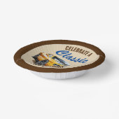 50e verjaardag klassieke gele spier auto papieren kommen (Gebogen)