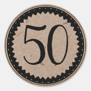 50e verjaardag Klassieke Ronde Sticker