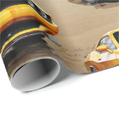 50e verjaardag klassieke spier auto cadeaupapier (Rol Hoek)