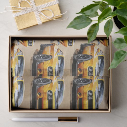 50e verjaardag klassieke spier auto tissuepapier (Geschenk)