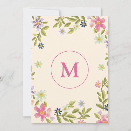 50e verjaardag kleurrijke bloemen lieve verjaardag kaart (Achterkant)