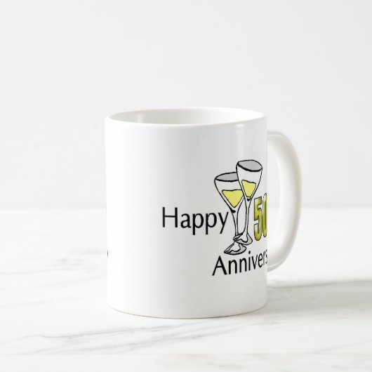 50e verjaardag koffiemok (Voorkant rechts)