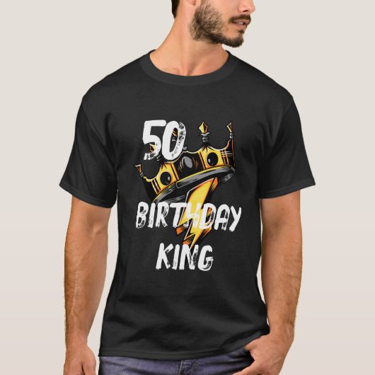 50e verjaardag koning personaliseren t-shirt (Voorkant)
