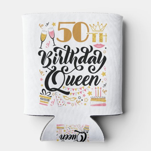 50e verjaardag koningin blikjeskoeler (Achterkant)