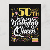 50e verjaardag koningin briefkaart (Voorkant)