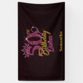 50e verjaardag koningin spandoek (Verticaal)