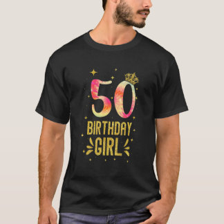 50e verjaardag koninginnenmeisje prinses voor 50 j t-shirt