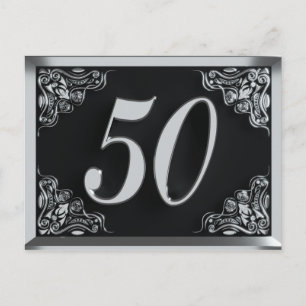 50e verjaardag Koninklijke Zilveren Uitnodiging of