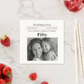 50e verjaardag Krantenpapier servetten (Insitu)