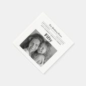 50e verjaardag Krantenpapier servetten (Hoek)