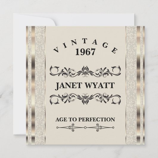 50e verjaardag | Kreta en goud Kaart (Voorkant)