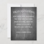 50e verjaardag Krijtbord stijl groet (Achterkant)