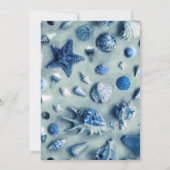 50e verjaardag kustzeeschol blauw kaart (Achterkant)