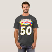 50e verjaardag Las Vegas Fabulous 50 jaar oud T-shirt (Voorkant volledig)