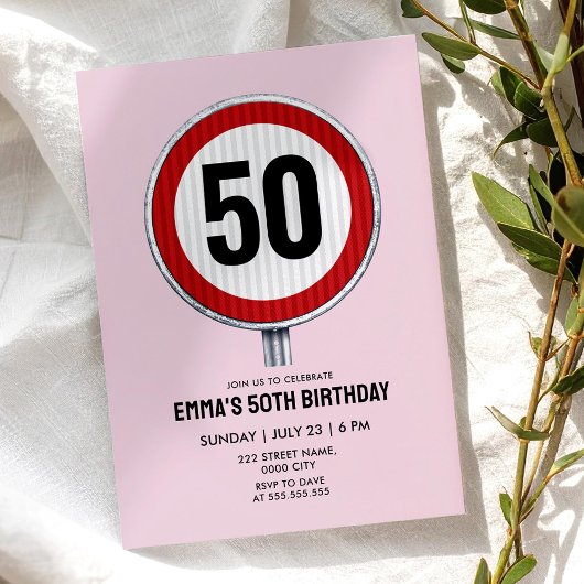 50e verjaardag Leeftijdsgrens bord ANY AGE Kaart