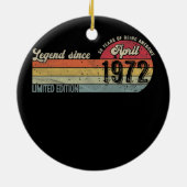  50e verjaardag Legende sinds april 1972 50 Keramisch Ornament (Achterkant)