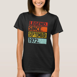 50e verjaardag Legende sinds september 1972 50 jaa T-shirt