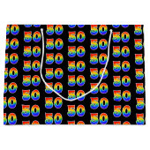 50e verjaardag: Leuk Regenboog Event Nummer 50 Pat Groot Cadeauzakje (Voorkant)