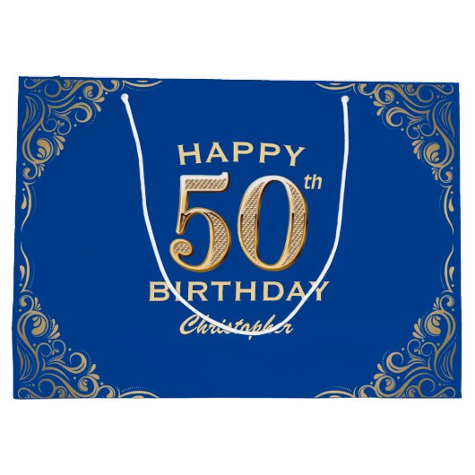 50e verjaardag Lijst van de Partij van het Blauw e Groot Cadeauzakje (Achterkant)