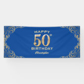 50e verjaardag Lijst van de Partij van het Blauw e Spandoek (Horizontaal)