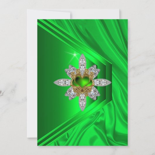 50e verjaardag Linggroene diamant Afbeelding Kaart (Voorkant)