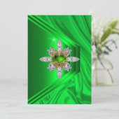 50e verjaardag Linggroene diamant Afbeelding Kaart (Staand voorkant)