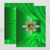 50e verjaardag Linggroene diamant Afbeelding Kaart (Voorkant / Achterkant)