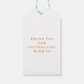 50e verjaardag Luxe Gouden Bloemen Elegant Klasse Cadeaulabel (Achterkant)