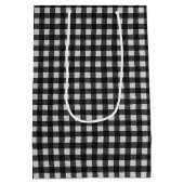50e verjaardag Madeliefje op Gingham Medium Cadeauzakje (Achterkant)
