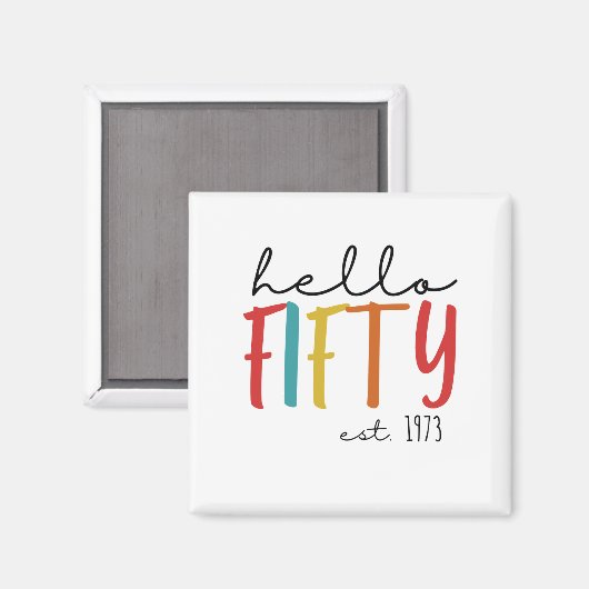 50e verjaardag magneet (Voorkant / Achterkant)