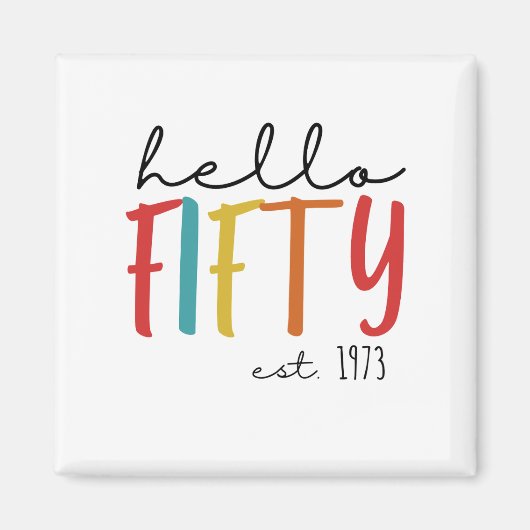 50e verjaardag magneet (Voorkant)