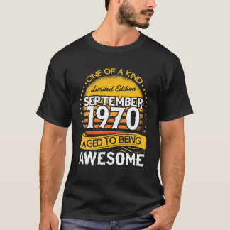 50e verjaardag Man 50 oud om Geweldige september t T-shirt