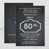 50e, Verjaardag Man, Party Man, elke leeftijd, sch Kaart (Voorkant / Achterkant)