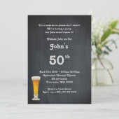 50e, Verjaardag Man, Party Man, elke leeftijd, sch Kaart (Staand voorkant)