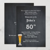 50e, Verjaardag Man, Party Man, elke leeftijd, sch Kaart (Voorkant / Achterkant)