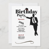 50e verjaardag Man Pet Silhouette Kaart (Voorkant)