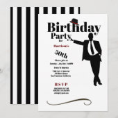 50e verjaardag Man Pet Silhouette Kaart (Voorkant / Achterkant)