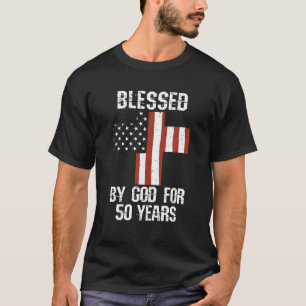 50e verjaardag Man Vrouw door god gedurende 50 jaa T-shirt