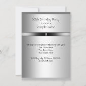 50e verjaardag Mannen Drinken ballonnen zilver Kaart (Achterkant)