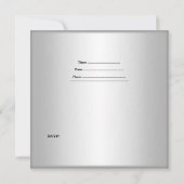 50e verjaardag Mannen Drinken Metal Black Silver Kaart (Achterkant)