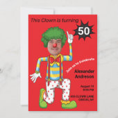 50e verjaardag Mannen Funny Clown Epic New Amazing Kaart (Voorkant)