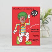 50e verjaardag Mannen Funny Clown Epic New Amazing Kaart (Staand voorkant)